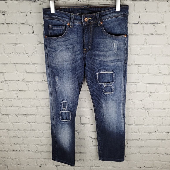 BENCH/OJ OVERHAULED JEANS | slim distressed cropped jeans - Picture 6 of 8